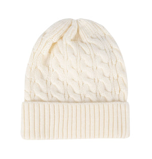 Dove Cable Knit Kid's Beanie