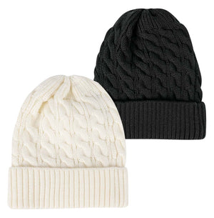 Dove Cable Knit Infant Beanie