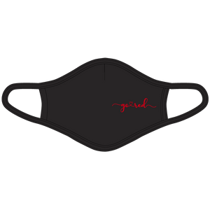 AHA Go Red Black Mask (Small Logo)